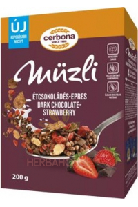 Obrázok pre Cerbona Muesli ciocolată neagră-căpșuni (200g)