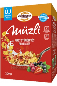 Obrázok pre Cerbona Red Fruits Muesli cu îndulcitor de fructe roșii (200g)