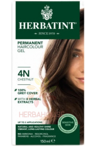 Obrázok pre Herbatint Vopsea naturală permanentă de păr 4N - castan (150ml)