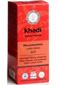 Obrázok pre Khadi Henna Vopsea de păr naturală cu pudră - roșu (100g)