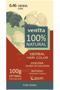 Obrázok pre Venita 100% Vopsea naturală de păr 6.46 - roșu henna (100g)