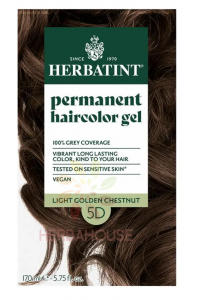 Obrázok pre Herbatint Vopsea naturală permanentă a parului 5D - castan auriu deschis (170ml)