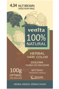 Obrázok pre Venita 100% Culoare naturală a părului 4.34 - maro alune (100g)