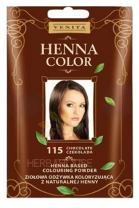 Obrázok pre Venita Henna Color culoare naturală de păr pudra 115 - maro ciocolata (25g)