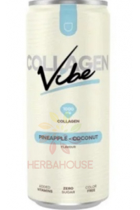 Obrázok pre Vibe Collagen Băutură carbogazoasă cu colagen și îndulcitori de nucă de cocos de ananas (330ml)