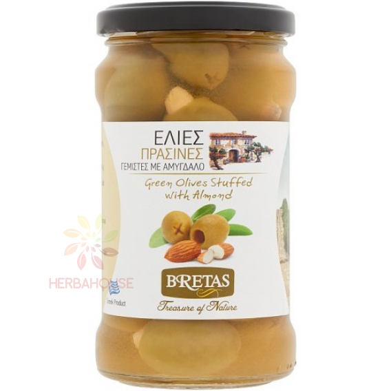Obrázok pre Bretas Măsline verzi umplute cu migdale (300g)