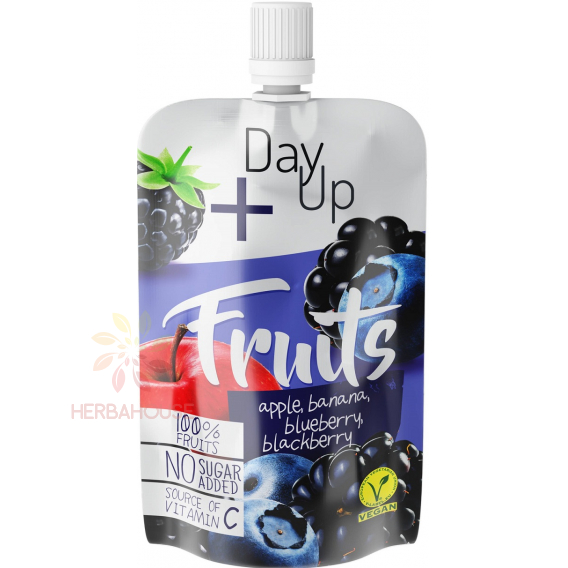 Obrázok pre DayUp Fruits Piure de fructe cu mere, banane afine și mure (100g)