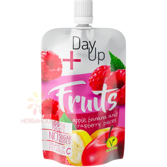 Obrázok pre DayUp Fruits Piure de fructe cu mere, banane și zmeură (100g)