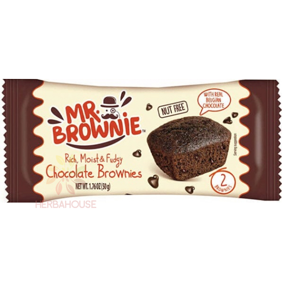 Obrázok pre Mr.Brownie Brownies cu ciocolată belgiană (50g)