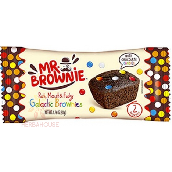 Obrázok pre Mr.Brownie Brownies cu drajeuri colorate (50g)