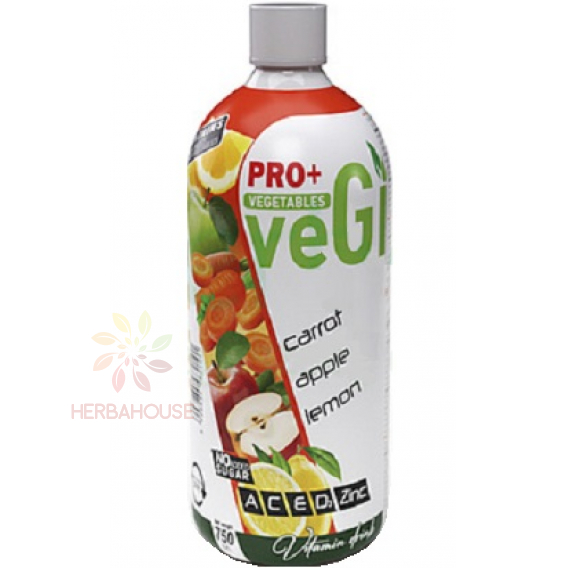 Obrázok pre PRO+ Legume Băutură necarbogazoasă cu energie scăzută cu vitamine A, C, E, D3, zinc și îndulcitori - morcov, măr, lămâie (750ml)