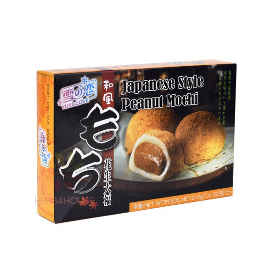 Obrázok pre Yuki & Love Mochi Prajitura de orez cu arahide in stil japonez (210g)