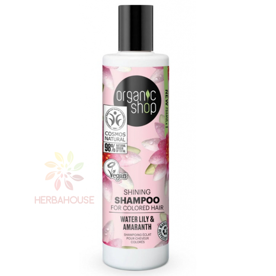 Obrázok pre Organic Shop Șampon pentru păr strălucitor cu nufăr și amarant (280ml)