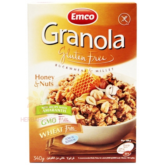 Obrázok pre Emco Granola cu alune fără gluten cu miere (340g)