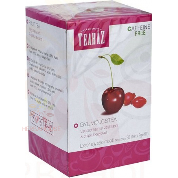 Obrázok pre Gárdonyi Teaház Ceai de fructe cu aromă de cireșe sălbatice și măceșe (20 buc)