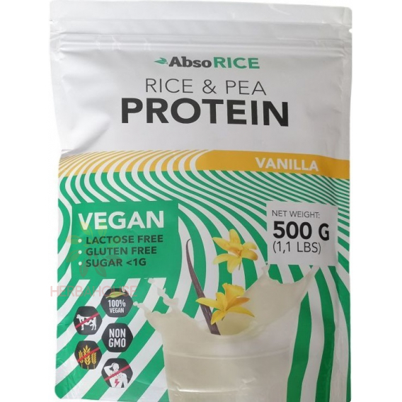 Obrázok pre AbsoRice Vegan Pudră proteică - vanilie (500g)