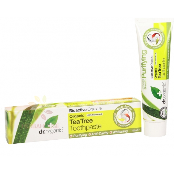 Obrázok pre Dr.Organic Pastă de dinți cu ulei de arbore de ceai australian (100ml)