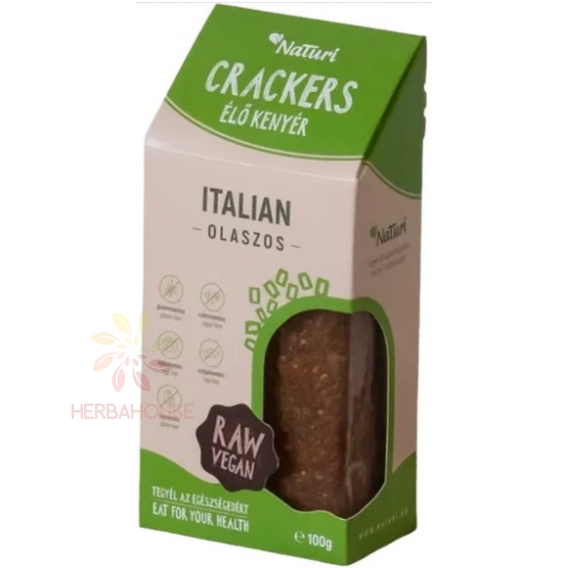 Obrázok pre NaTuri Raw Crackers fără gluten, feliile subțiri făcută din legume italiene (100g)