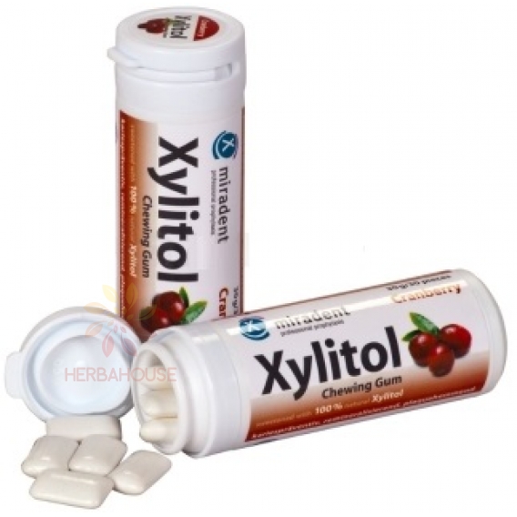 Obrázok pre Miradent Xylitol Gumă de mestecat cu merișor (30buc)