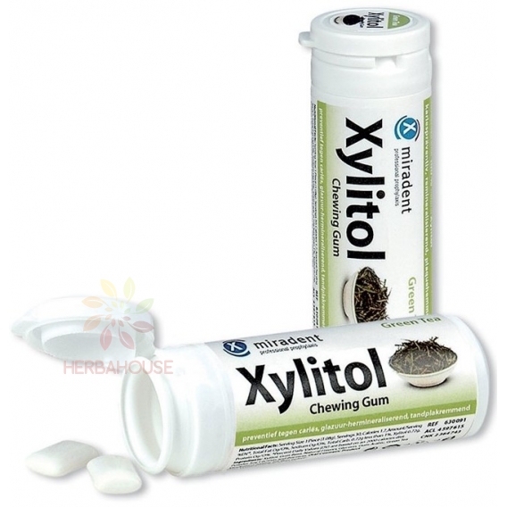 Obrázok pre Miradent Xylitol Gumă de mestecat ceai verde (30buc)