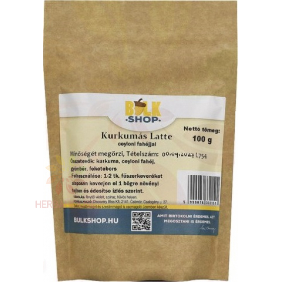 Obrázok pre BulkShop Kurkuma latte cu scorțișoară de Ceylon (100g)