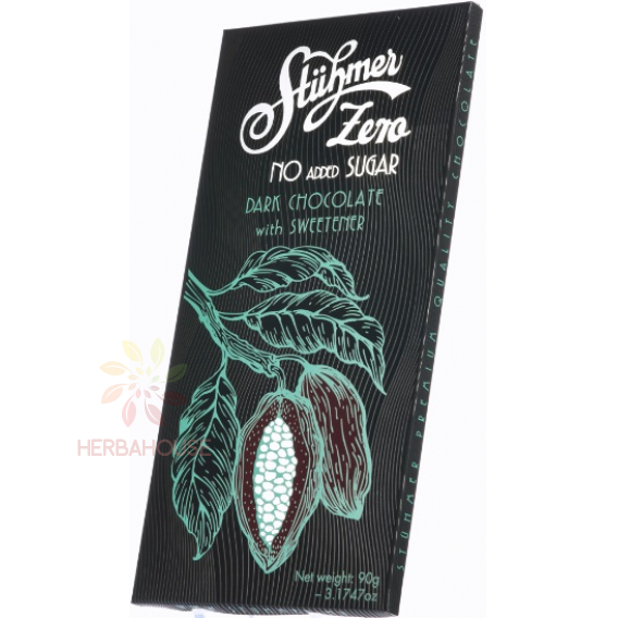 Obrázok pre Stühmer Zero Ciocolată neagră fără zahăr (90g)