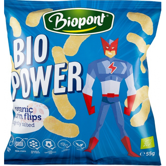 Obrázok pre Biopont Bio Power Chips de porumb fără gluten, ușor sărate (55g)