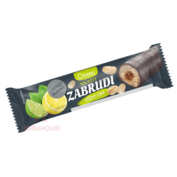 Obrázok pre Cornexi Zabrudi Baton de fulgi de ovăz cu umplutură de lămâie și lămâie în strat de cacao (30g)