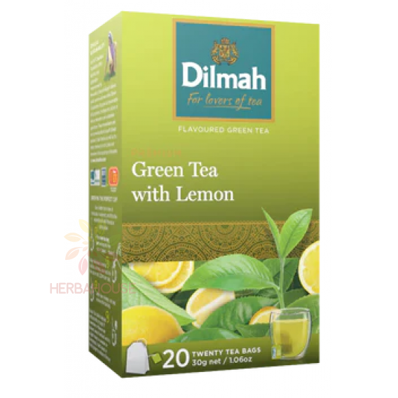 Obrázok pre Dilmah Ceai verde cu lamaie (20buc)