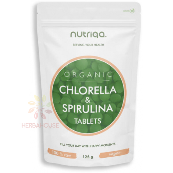 Obrázok pre Nutriqa Bio Spirulina si Chlorella tablete (125g)
