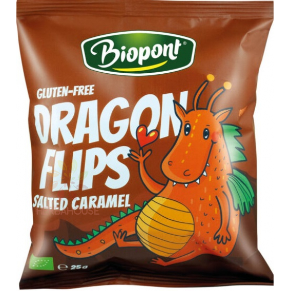 Obrázok pre Biopont Bio Dragon Flips Gustare de porumb fără gluten caramel sărat (25g)