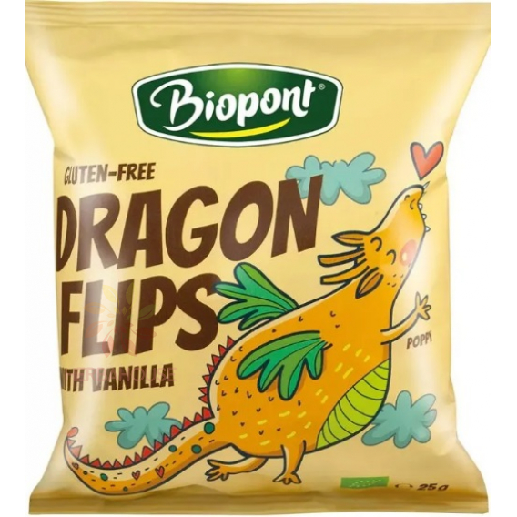 Obrázok pre Biopont Bio Dragon Flips Gustare de porumb fără gluten cu aromă de vanilie (25g)