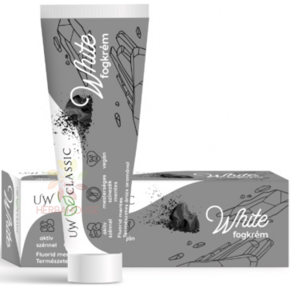 Obrázok pre Charlotte Cosmetic UW Classic White Pastă de dinți cu cărbune activ (75ml)