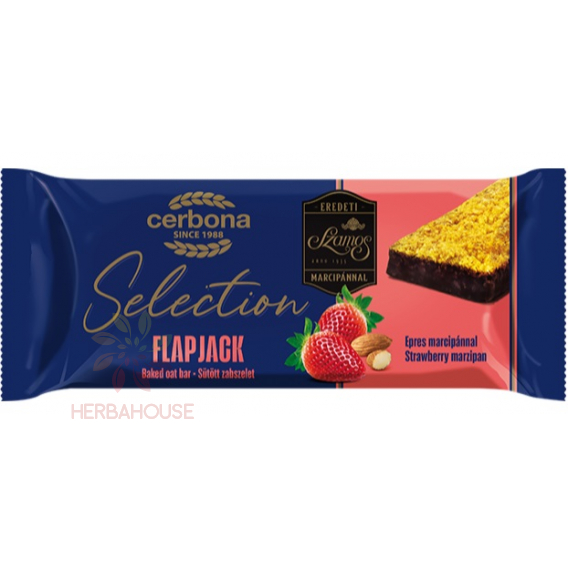 Obrázok pre Cerbona Selection Flapjack Baton de ovăz cu marțipan de căpșuni, semiînmuiat (40g)