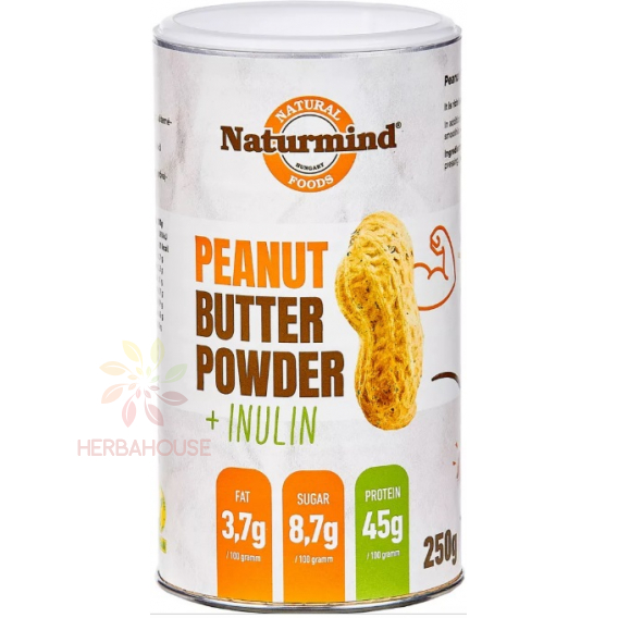Obrázok pre Naturmind Unt de arahide în pudră cu inulină (250g)