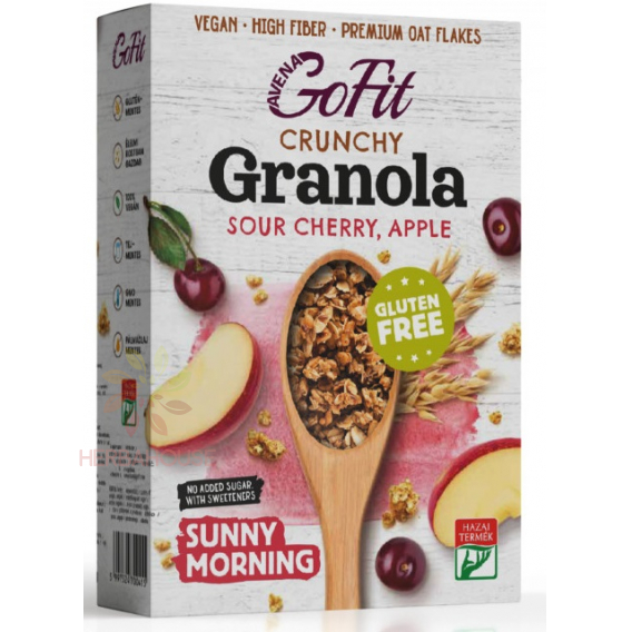 Obrázok pre Avena GoFit Granola fără gluten fără adaos de zahăr - cireșe și mere (250g)