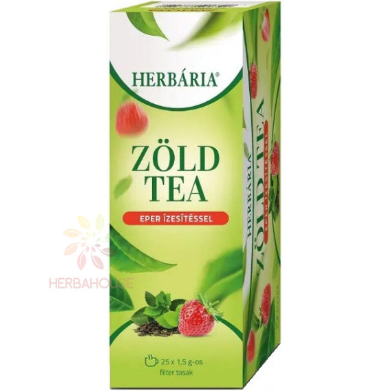 Obrázok pre Herbária Ceai verde cu aromă de căpșuni (25 buc)