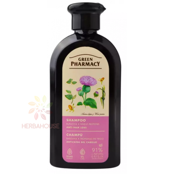 Obrázok pre Green Pharmacy Șampon împotriva căderii părului (350ml)