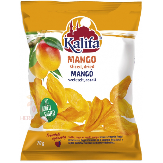 Obrázok pre Kalifa Mango tăiat, uscat, fără adaos de zahăr (70g)