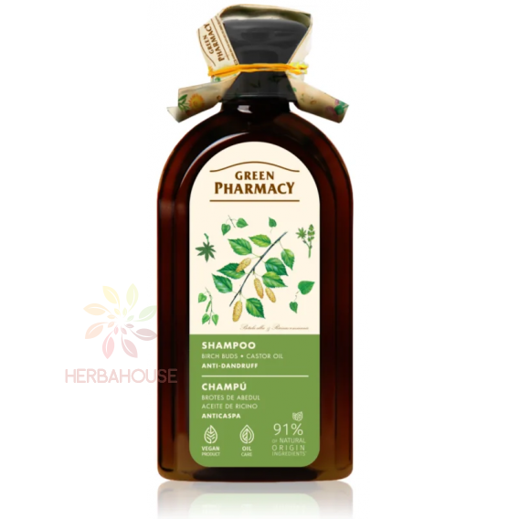 Obrázok pre Green Pharmacy Sampon antimatreata din plante cu extract de scoarta de mesteacan si zinc (350ml)