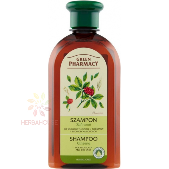 Obrázok pre Green Pharmacy Șampon din plante pentru scalp gras și păr uscat, cu ginseng (350ml)