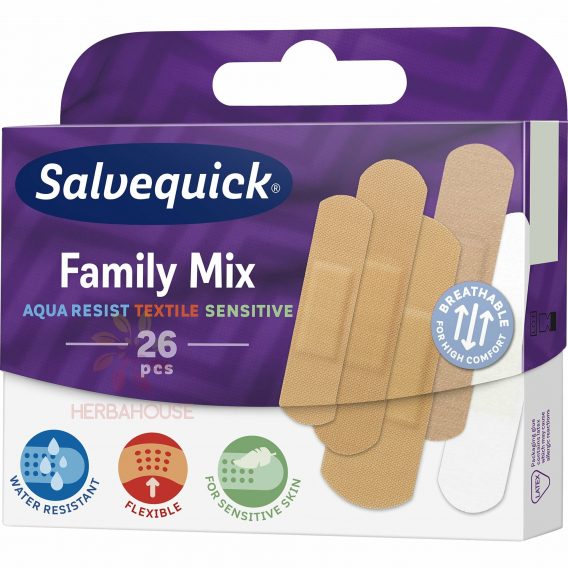 Obrázok pre Salvequick Family mix set plasture cu corp de familie (26buc)