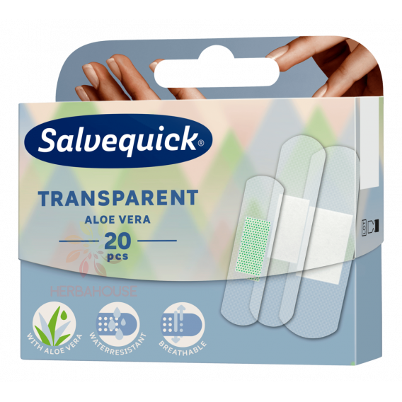 Obrázok pre Salvequick Transparent Aloe Vera plasturi transparente (20buc)