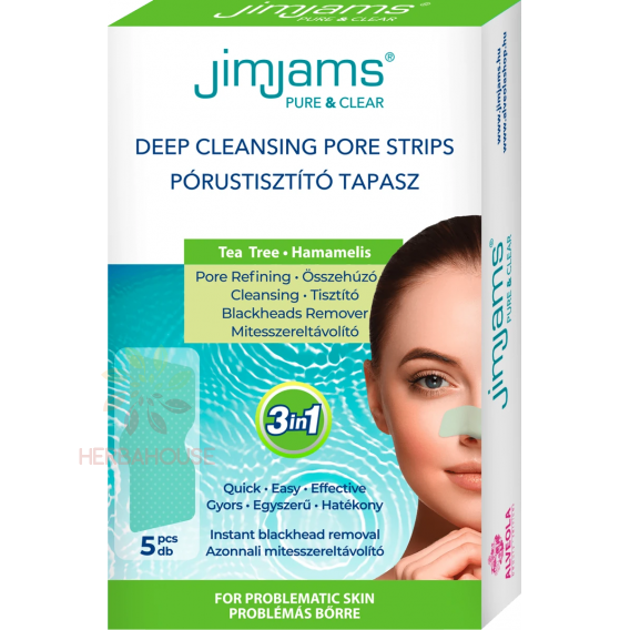 Obrázok pre JimJams Pure & Clear 3in1 Plasture pentru curățarea porilor (5buc)