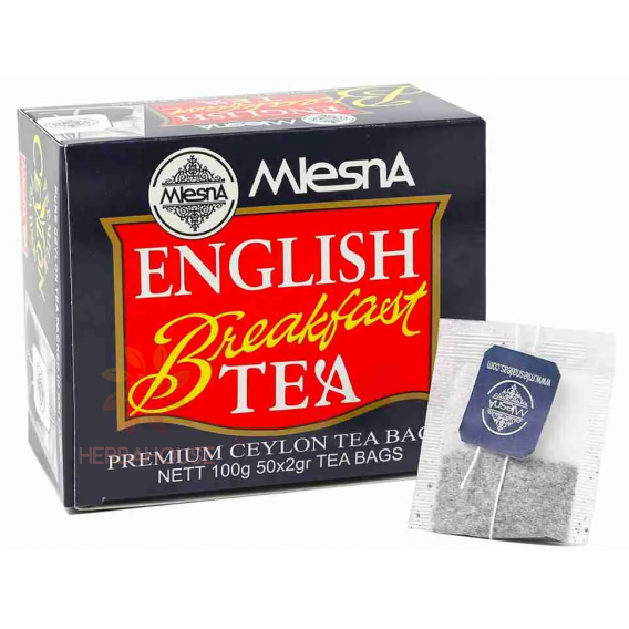 Obrázok pre Mlesna English Braekfast Tea ceai negru portionat (50buc)