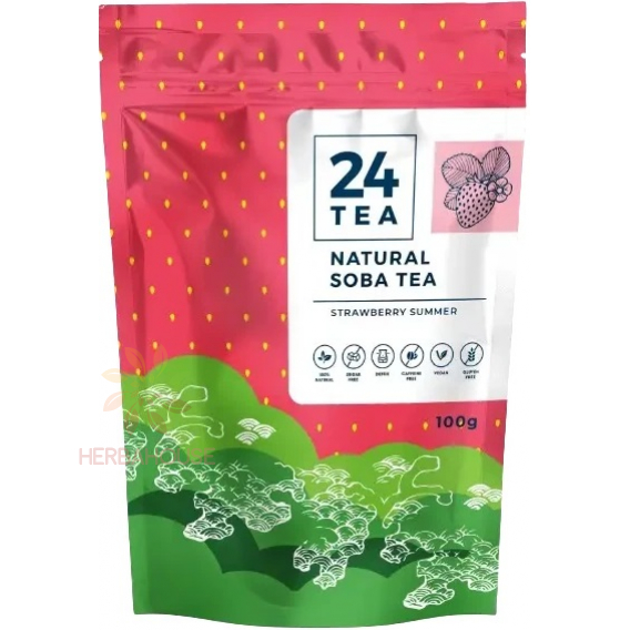 Obrázok pre 24Tea Natural Soba Ceai de hrișcă cu aromă de căpșuni (100g)
