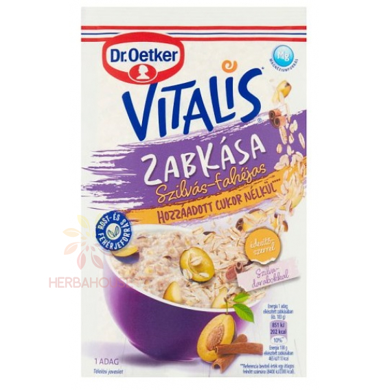 Obrázok pre Dr.Oetker Vitalis Terci de ovăz prune-scorțișoară fără adaos de zahăr cu îndulcitor (58g)