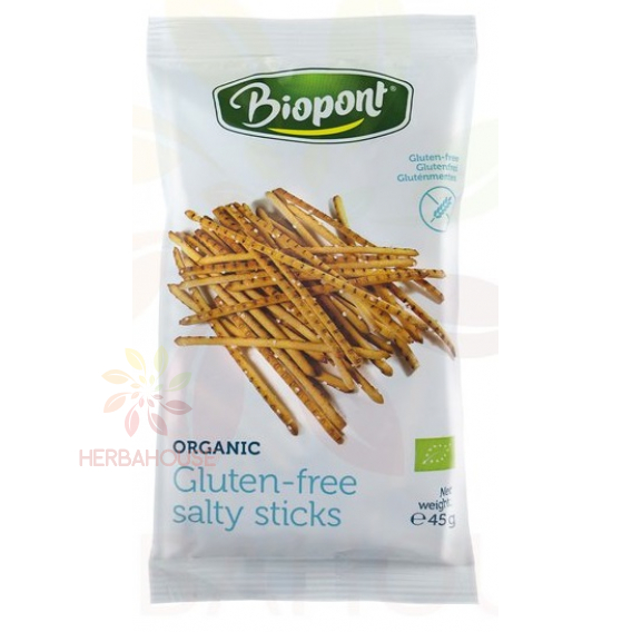 Obrázok pre Biopont Bio Batoane sărate fără gluten - stropite cu sare (45g)