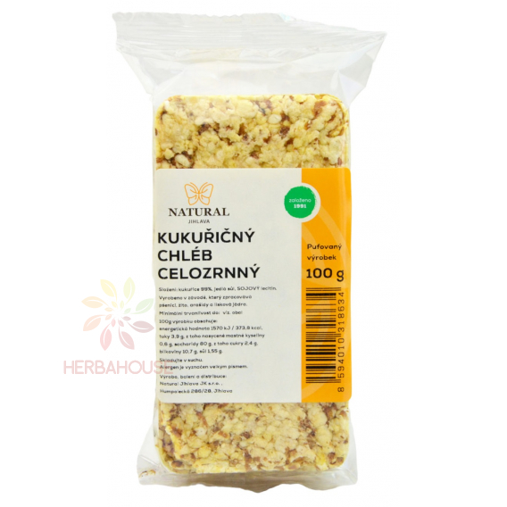 Obrázok pre Natural Pâine de porumb umflat din cereale integrale (100g)