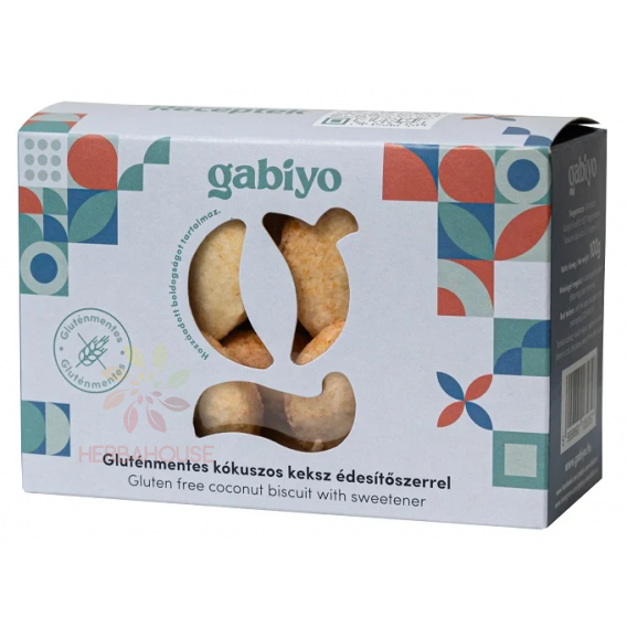 Obrázok pre Gabiyo Biscuiți cu nucă de cocos fără gluten cu îndulcitori (100g)
